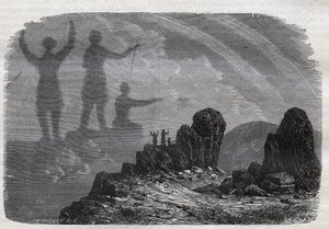 Das Gespenst des Brockens im Harz - Brockengespenst - Gravur von 1877 von Unknown artist