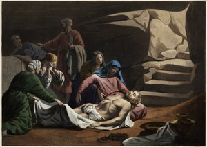 Das Grab Christi. Anonyme Gravur aus der Mitte des 19. Jahrhunderts von Unknown artist