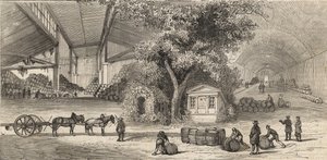 Das Weindepot in Paris im Jahr 1861 - Keller von Unknown artist
