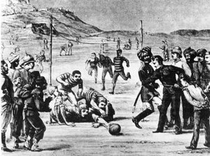 Die Armee von Indien spielt Fußball von Unknown artist