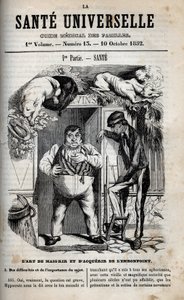 Die Kunst, Gewicht zu verlieren und zuzunehmen - Gravur in „La Sante Universelle - Guide Medical des Familles“ 1852 von Unknown artist