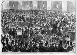 Der Korb der Börsenmakler an der Pariser Börse im Jahr 1867