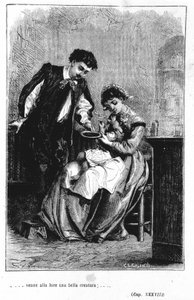Die Geburt des Sohnes von Renzo und Lucia - in „Die Verlobten“ (I promessi sposi) von Manzoni