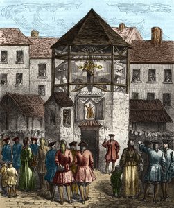 Das Buch „La dime royale“ von Sébastien Le Prestre, Marquis de Vauban, wurde nach seinem Verbot 1707 an den Pranger gestellt