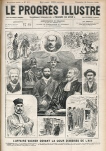 Der Fall Joseph Vacher „Hirtenmörder“ (1869-1898) vor dem Assisengericht von Ain - Titelblatt von „Der progressive-illustrierte“ vom 30. Oktober von Unknown artist