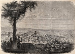 Die Stadt Bergamo um 1858 - Gravur von Unknown artist