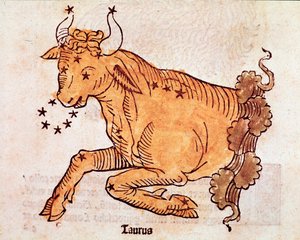 Das Sternbild des Stiers (Detail) aus „Poeticon astronomicon“ von Hyginus (1. Jahrhundert v. Chr.)