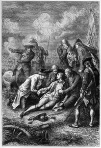 Der Tod von James Wolfe (1727-1759) auf den Ebenen von Abraham, Quebec