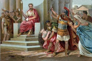 Der Tod der Virginia. Im Jahr 449 v. Chr. beansprucht Appius Claudius, Decemvir unter der Römischen Republik, Virginia, die Tochter des Zenturios Virginius, als seine Sklavin. Er missbraucht seine Macht und lässt sie festnehmen.