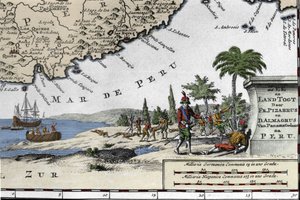 Die Landung der spanischen Konquistadoren Francisco Pizarro von Unknown artist
