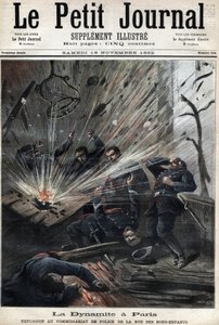 Die Dynamitexplosion in Paris, Explosion im Polizeirevier Rue des Bons Enfants verursacht durch den Anschlag des Anarchisten Emile Henry, 8. November von Unknown artist
