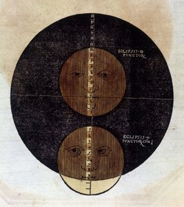 Die Mondfinsternis - in „Astronomicon caesarum“, Abhandlung aus dem 16. Jahrhundert von Unknown artist