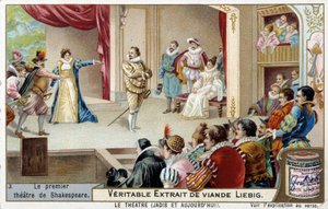 Das erste Theater von Shakespeare im 16. Jahrhundert - Chromolithographie, spätes 19. Jahrhundert von Unknown artist