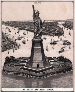 Die große Bartholdi-Statue in New York, USA in „Die Welt illustriert 168 Ansichten“ von Unknown artist