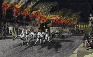 Die menschliche Fackel von Nero (37-68) im Zirkus