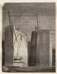 Das große Spiegelteleskop (oder Leviathan) von William Parsons, genannt Lord Rosse (1800-1867), aus Birr Castle in Parsonstown (Irland)