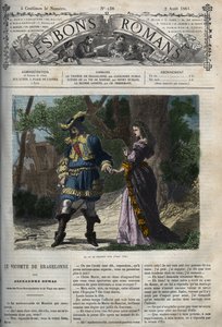 Das letzte Treffen von Marie Mancini (1639-1715) mit Ludwig XIV. (1638-1715) vor seiner Abreise vom Hof nach Brouage am 22. Juni 1659, das Exil organisiert von Kardinal Mazarin, um ihn vom König fernzuhalten - Illustration aus dem „Viscount of Bra