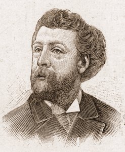 Die Mitglieder der Académie Française im Jahr 1895: Porträt von Edouard Pailleron (1834-1899), französischer Dichter und Dramatiker. von Unknown artist