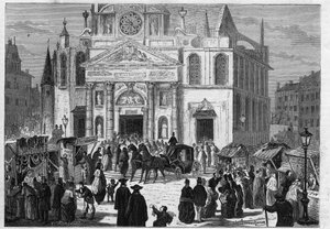Die Novene der Heiligen Genoveva in der Kirche Saint Etienne du Mont (Saint-Etienne-du-Mont) in Paris von Unknown artist