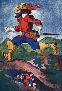 Der Oger sucht nach Kindern. Illustration für „Le Pepetit poucet“, Märchen von Charles Perrault (1628-1703), französischer Schriftsteller. Anonyme Illustration. Bildmaterial Marcel Vagne, Jarville Nancy, undatiert (spätes 19. Jahrhundert) von Unknown artist