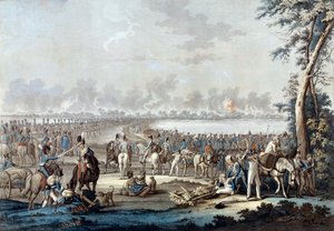 Der Übergang der Donau am 06.07.1809 während der Schlacht von Wagram. Lithographie des 19. Jahrhunderts. Paris, Musée de l