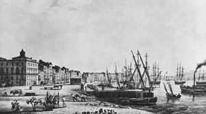 Die Kais von Bordeaux im Jahr 1833 von Unknown artist