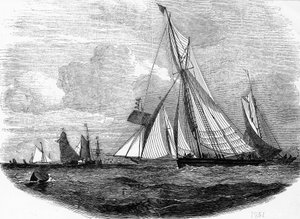 Die Regatten von Cowes im Jahr 1851 - Gravur, Bibl. des Arts deco von Unknown artist