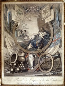 Die Ruhe der Kinder des Sieges: Allegorie über die Soldaten des Napoleonischen Krieges, 19. Jahrhundert von Unknown artist