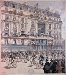 Der Start des Paris-Brest-Rennens - in „Le Petit Journal“ vom 12.09.1891 von Unknown artist