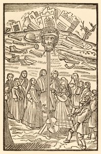 Obwohl die Burg des Zweifels zerstört ist und der Riese Verzweiflung seinen Kopf verloren hat aus Der Pilgerreise von dieser Welt in die zukünftige Welt von John Bunyan von Unknown