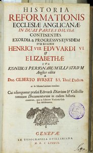 Titelseite „Historia Reformationis Ecclesiae Anglicanae...“, Genf