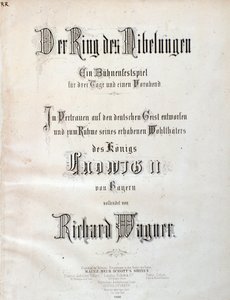 Titelseite der Partitur von Der Ring des Nibelungen von Wagner von Unknown artist