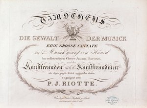 Titelseite der Partitur von Timotheus von G. F. Händel (1812) von Unknown artist