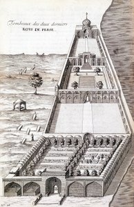 Gräber der letzten beiden Könige von Persien - in „Tagebuch der Reise des Ritters Chardin, Persien und Ostindien, über das Schwarze Meer und die Kolchis“