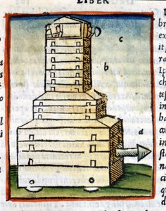 Schildkröte, Panzer - in „De architectura“ von Vitruv aus 1630. von Unknown artist