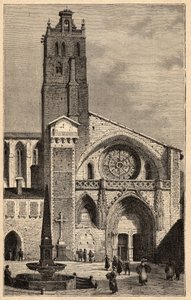 Kathedrale Saint-Étienne de Toulouse - (Saint Étienne) Gravur in 