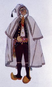 Traditionelles Hirtenkostüm von Labassere, Béarn von Unknown artist