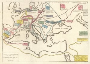 Wanderungen der barbarischen Stämme, die das Römische Reich überfielen von Unknown artist