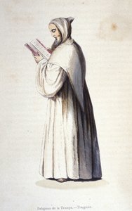 Trappistenmönch, Orden von Citeaux, der die reformierte Regel der Trappe befolgt, die 1664 von Rancé eingeführt wurde. Gravur aus dem 19. Jahrhundert