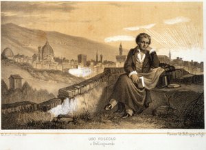 Ugo Foscolo (1778 - 1827), italienischer Dichter und Romanautor, in Bellosgardo - in „Storia d