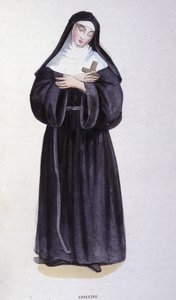 Ursuline. Stich aus einem Album über religiöse Orden, Paris von Unknown artist
