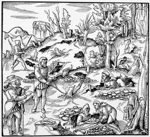 Verwendung des magischen Eimers zur Suche nach den Schätzen der Erde - in „Das Buch der Minen“ von Agricola