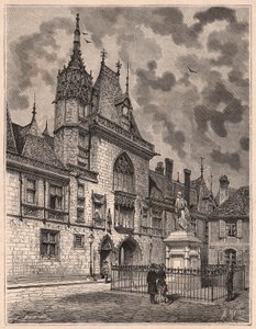Ansicht von der Straße des Palais Jacques Coeur in Bourges, Frankreich von Unknown
