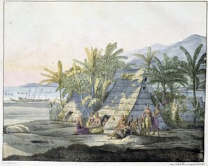 Ansicht auf den Sandwichinseln - in „Ansichten und Landschaften der Äquatorialregionen, gesammelt auf einer Weltreise“, frühes 19. Jahrhundert von Unknown artist