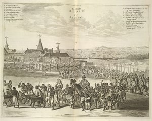 Ansicht von Benin. Prozession der Einheimischen von Unknown artist