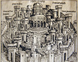 Ansicht von Jerusalem im Mittelalter