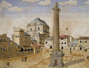 Ansicht von Rom mit der Trajanssäule
