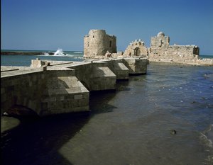 Ansicht der Sidon-See-Burg, erbaut 1227 von Unknown artist