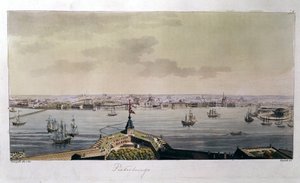 Ansicht von St. Petersburg Ende des 18. Jahrhunderts - in „Das alte und moderne Kostüm“ von Ferrario