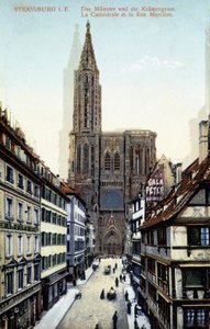Ansicht der Kathedrale von Straßburg Ende des 19. Jahrhunderts von Unknown artist